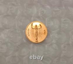 MEXICO VERY RARE Gold Coin/Medal Mexico Olympics 1968 MS 1.8 Grams