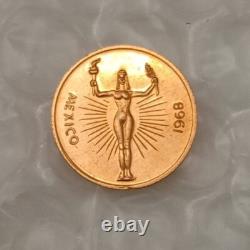 MEXICO VERY RARE Gold Coin/Medal Mexico Olympics 1968 MS 1.8 Grams