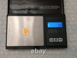 MEXICO VERY RARE Gold Coin/Medal Mexico Olympics 1968 MS 1.8 Grams