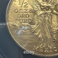 MS 66 1981 Mo Mexico 1/2 Oz Onza Gold Libertad NEAR SUPERB GEM BU MS UNC