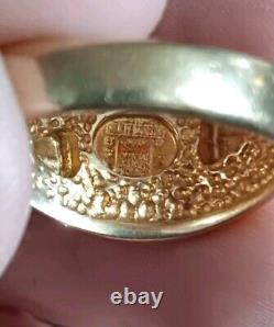 Men's 10K Stamper HARLEY DAVIDSON Black Hills Gold Ring Sz 11 No Scrap 8.5 Grams