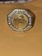 Men's 14k $5 Gold Coin Ring With Genuine Diamond Accents 21 Grams