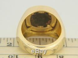 Men's 18K Yellow Gold Ancient Roman Empire 337-350 d. C Coin Ring 13.5 grams