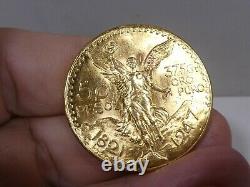 Mexican 50 Peso Gold Coin 37.5 Grams Dated 1947