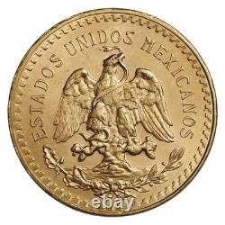 Mexican 50 Pesos Gold Coin AU-BU Condition Random Year (1.2057 oz)
