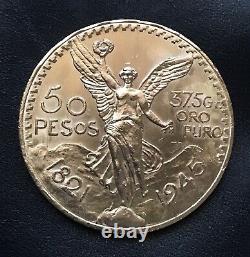 Mexican 50 Pesos Gold Coin Centenario 1945 37.5 grams of Pure Gold LOWEST $