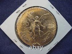 Mexican 50 Pesos Gold Coin Centenario 1947 37.5 grams of Pure Gold
