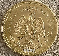 Mexican Gold Centenario 50 Pesos Coin! 1930, 37.5 Grams Gold 1.2057 T Oz AU