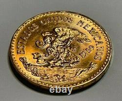 Mexico 1959 Gold 20 Pesos Coin, Aztec Calendar Coin, 20 Grams Pure Gold