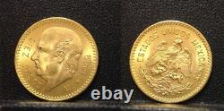Mexico 1959 Gold Coin 10 Pesos GEM BU. 2411 AGW-old restrike Coin Hero Hidalgo