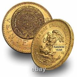 Mexico Gold 20 Pesos Coin BU / AU (Random Year)