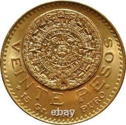 Mexico Gold 20 Pesos Coin BU / AU (Random Year)