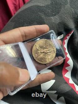 Mexico Gold Centenario, 50 Pesos Gold Coin, 1947, 37.5 Grams Pure Gold 1oz