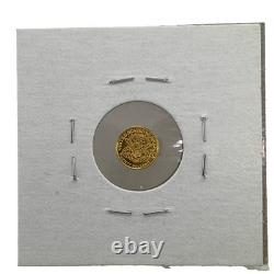 Miniature 1886 $20 Liberty Head 24Kt Gold 9mm 0.3 grams Novelty Token-Coin
