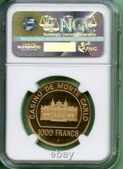 Monaco 1979 Gold 1000f Ngc Ms 65 Monte Carlo 16 Gram 0.2572 Oz