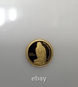 Mongolian Wildlife Protection 0.5 Gram Fine Gold Falcon Coin Uncertified
