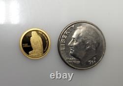 Mongolian Wildlife Protection 0.5 Gram Fine Gold Falcon Coin Uncertified