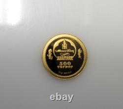 Mongolian Wildlife Protection 0.5 Gram Fine Gold Falcon Coin Uncertified