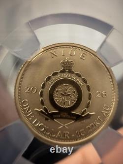 NEWEST RELEASE 2026 Niue SPINOSAURUS Reverse Proof PF70 1g Gold Coin BERT