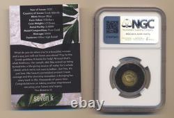 NGC MS 70 2023 Cook Islands Arethusa $5 1/2 Gram. 9999 Fine Gold Coin