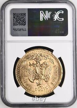 NGC MS64+ NEAR GEM 1946 Mexico Libertad 50 Gold Peso Stunning Early Date Coin
