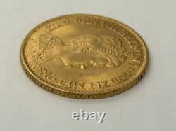 Netherlands 1913 10 Gulden Wilhelmina Gold Coin 4.3 DWT 6.7 Grams