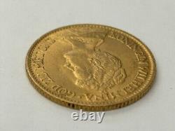 Netherlands 1913 10 Gulden Wilhelmina Gold Coin 4.3 DWT 6.7 Grams