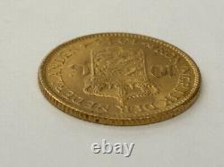 Netherlands 1913 10 Gulden Wilhelmina Gold Coin 4.3 DWT 6.7 Grams