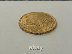 Netherlands 1917 10 Gulden Wilhelmina Gold Coin 4.3DWT 6.7 Grams