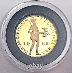 Netherlands 1985 Dutch Gold Ducat Proof Coin Bu