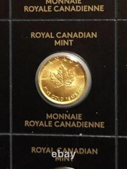 New! 5 x 2022 Canada'MapleGram' Fine Gold 50c Coin Lot in Certified Cards