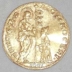 Nice 1722-32 Gold Coin Venice Italy Zecchino Ducat Alvise Mocenigo III KM 517