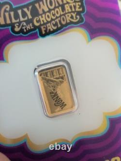 PAMP 1 Gram Willy Wonka, Wonka Bar GOLD Limited Swiss made