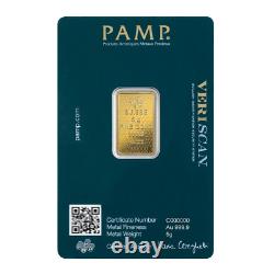 PAMP Lady Fortuna 45th Anniversary Carded 5 Gram Gold Bar