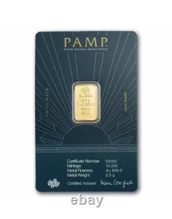 PAMP-Lady of Liberty-2.5 gram Gold. 9999 Bar-10k Mintage (Sealed In Assay)
