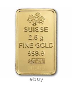 PAMP-Lady of Liberty-2.5 gram Gold. 9999 Bar-10k Mintage (Sealed In Assay)
