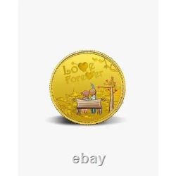 PAMP-MMTC Love Forever 5 Gram 24K. 9999 Fine Colorized Gold Coin In Assay PAMP-MMTC Love Forever 5 Gram 24K. 9999 Fine Colorized Gold Coin In Assay