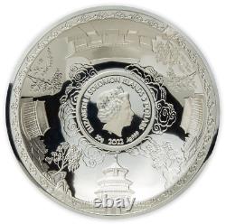 PANDA 40th Anniversary of Gold. 999 Silver Coin 5$ Solomon Islands 2022
