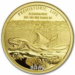 PLESIOSAURUS 0,5 grammes Gold Coin 100 Francs 2020 Congo