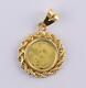 Pure. 9999 24kt Gold 2019 1 Gram Panda Coin In Solid 14kt Gold Rope Pendant