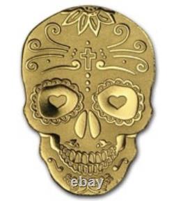 Palau 0.5 Gram. 9999 Gold La Cantina Skull Shaped Coin? COMES IN CAP withCOA