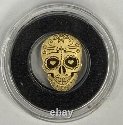 Palau 0.5 Gram. 9999 Gold La Cantina Skull Shaped Coin? COMES IN CAP withCOA