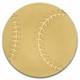 Palau 1/2 Gram Gold $1 Baseball Shaped Coin