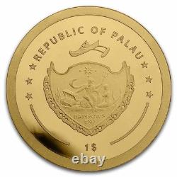 Palau 1/2 gram Gold $1 Baseball Shaped Coin