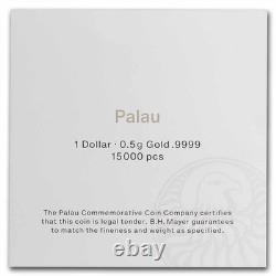 Palau 1/2 gram Gold $1 Baseball Shaped Coin