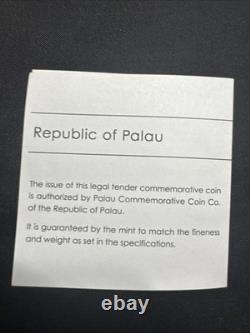 Palau 1/2 gram Gold $1 Golden Lucky Pig WithCOA