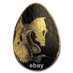 Palau 1/2 gram Golden Dragon Concave Egg Shape Proof