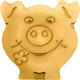 Palau $1, Golden Lucky Pig, 9999 0.5gram Gold Coin Coa/capsule