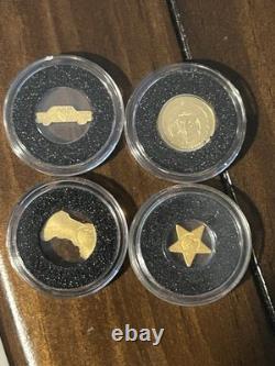 Palau 1 dollar 0.5g Gold. 999 (4 coins)
