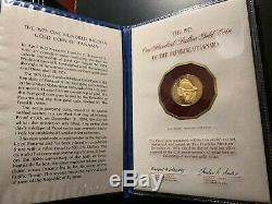 Panama 1975 100 Balboa Gold Coin / 8.16 Grams / Proof / Orig Documentation